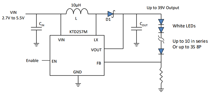 Ktd M V V Step Up Led Driver Kinetic Technologies Mouser